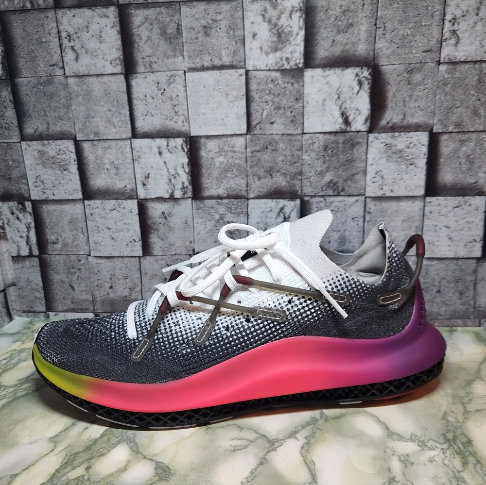 adidas Men's Athletic Shoes Gray White Pink Purple Gradient - Picture 4 of 13